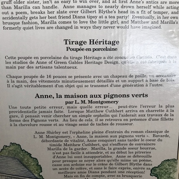 Anne of Green Gables porcelain doll - Picture 5 of 8